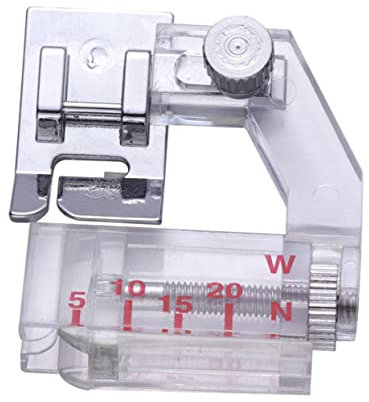 Yardenfun Tragfuß für Bias Binder Tape Druckfuß für Tragbare Nähmaschinen Geeignet für Heimnutzung zum Binden von Bändern Einfach zu Montieren Einsetzbar und Universal-Nähmaschine