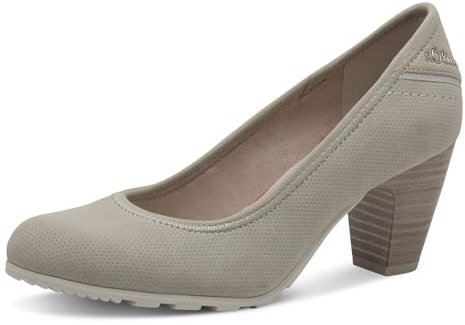 s.Oliver Damen Pumps mit Blockabsatz Bequem, Beige (Cream), 38 EU