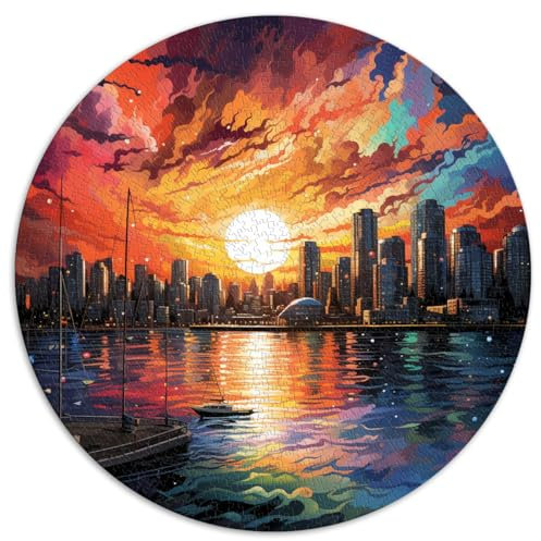 Puzzle zum Verschenken, Vancouver Harbor-Puzzle für Erwachsene, 1000 Teile, 67,5 x 67,5 cm, Puzzle-Geschenke, Wanddekoration, einzigartige Geburtstags