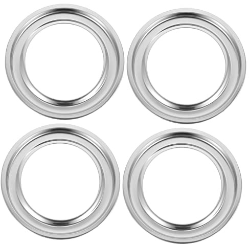 4pcs Stainless Steel Range Stove Gas Pans Drip Pans Silver | Countertop Stove, Household Stove, Water and Oil Catch Tray, Thermal Insulation, Creative Appearance
