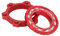 Hominas Fahrrad Centerlock Adapter, Bremsscheibe Center Lock Adapter 6 Loch Centerlock Lockring Rotoradapter für Mountainbike (Rot)
