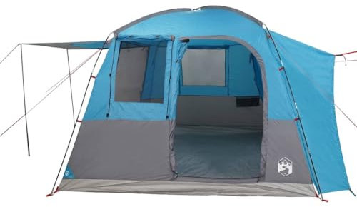 vidaXL Car Tent 4-Person Waterproof Polyester Blue – Easy Setup, Electrical Access – 314x314x240 cm