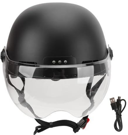 Smart Bike Helmet, Professional Sports Cycling Helmet 1080P 30fps Camera Front Night Technology Adult Bike Helmet with Protective Face Cover for Adult Men Women (Black)