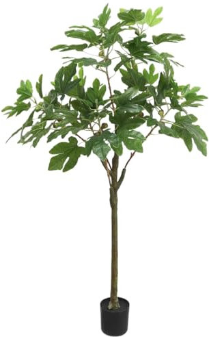 HYKJCSS Kunstbaum Künstlicher Feigenbaum, Baum Mit Früchten, Kunstpflanze Für Drinnen Und Draußen, Ohne Topf Pflanze(160cm)