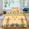 LIAOHENKAN Indianer-Wigwam, Totempfähle Bettwäschegarnitur Bettbezug Set 3D Gedruckter Mädchen Junge Kinder Bettwäsche Weich Microfaser Reissverschluss Und Kissenbezüge 2 Teilig Single（135x200cm）