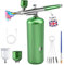 Airbrush Kit with Compressor, 48psi Rechargeable Cordless Non-Clogging High-Pressure Air Brush Gun with 0.3mm Nozzle And Cleaning Brush Set for Graffiti Painting, Nail Art (green)