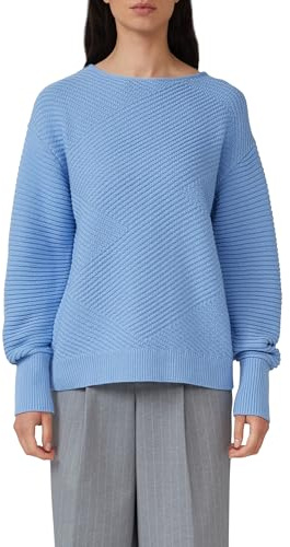 s.Oliver Strukturierter Strickpullover in Oversize mit Rippbündchen