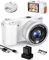 Ade Digitalkamera 4K 64MP mit CMOS Sensor & 12X optischem Zoom Kompaktkamera Kamera Fotokamera mit 2,8 Display, WiFi/HDMI, 64GB Karte, 2 Akkus und Ladegerät (Weiß)