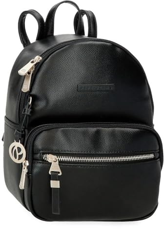 Pepe Jeans Elia Mochila Casual, Negro, 20X25.5X10 cms