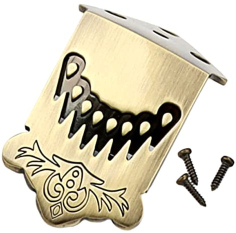 SWOOMEY Metal Mandolin Tailpiece Bronze Pattern Sturdy Traditional Mandolin Part