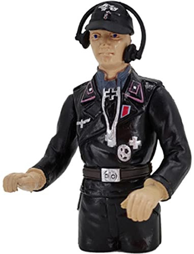 Bricksdiytoy 1/16 Scale RC Tank Crew Figure with Brimmed Helmet Military Soldier Model, Realistic Tank Upgrade Accessory for WWII & Modern Armor Dioramas, Collectors Gift for Ages 14+