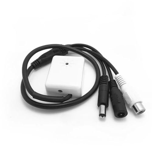 Qcbuegof Microphones CCTV à haute sensibilité Résistant aux intempéries Capteur de son Appareil pour caméras de surveillance Microphones résistants aux intempéries