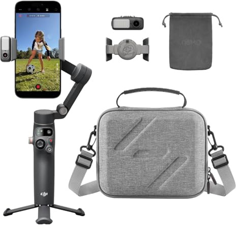 DJI Osmo Mobile 8 Bundle, Gimbal Stabilizer for Phone, Native Tracking with Apple DockKit, 360° Pan Rotation, Built-in Extension Rod & Tripod, 10h Battery, Extension Rod, Foldable 3-Axis Stabilization
