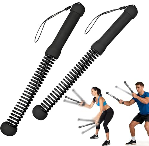 Ropeless Battle Rope,Portable Silent Home Workout Equipment,Quiet Cordless Training Rope Fitness Equipment for Women and Men,Portable Cordless Battle Rope for Home&Outdoors,2Pcs(Black)