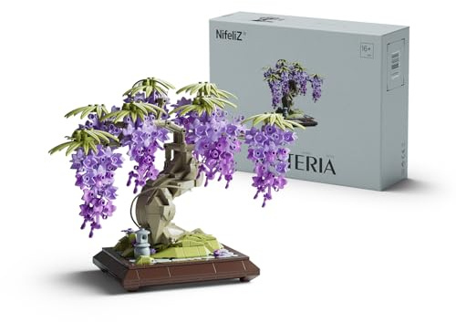Nifeliz Wisteria Bonsai Tree Klemmbausteine, NF10372 | Botanical Kollektion Bauklötze Pflanzen Home Deko, eine ideale Geschenkidee für Naturliebhabers