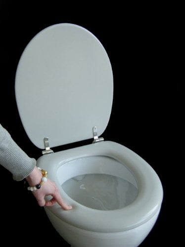 Adob 69564 polsi Abattant de WC rembourré avec charnières en acier inoxydable Manhattan Gris, 69550