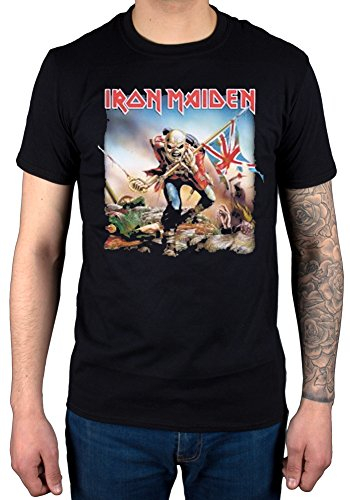 Official Iron Maiden The Trooper T-Shirt Album Rock UK Heavy Metal Band Black