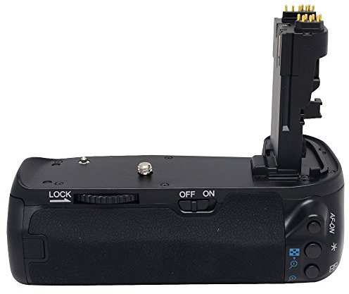 Mcoplus BG-70D - Soporte de batería Vertical Profesional para Canon EOS 70D 80D SLR Digital, Color Negro