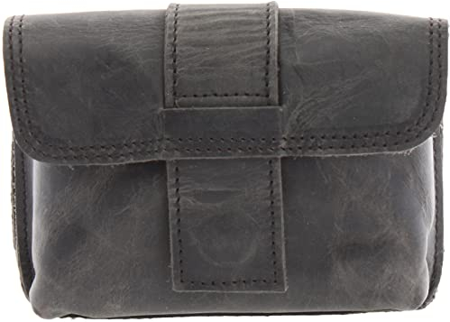 LECONI Gürteltasche Bauchtasche Leder Hüfttasche Handytasche Ledertasche für Damen & Herren Rindsleder 16x10x6cm grau LE9005-wax