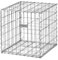 bellissa banc en gabions COMODO - 97287 - banc jardin avec assise en bois de douglas - banc de jardin en gabions avec dossier - 155 x 44/53 x 45/82 cm