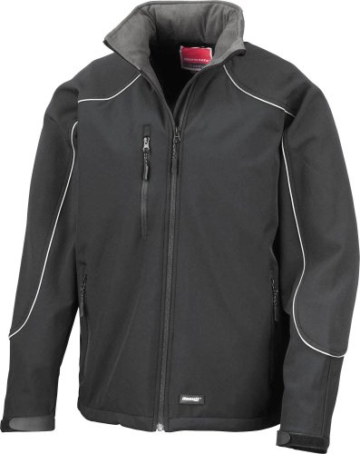 Result Ergebnis r118 a Softshell Ice Fell Kapuzenjacke Größe L schwarz/schwarz