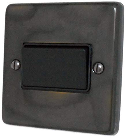 G&H Brassware CAN69B Aged Brass Fan Isolator Switch - Black Rocker and Black Inserts