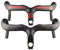 TOSEEK Full Carbon-AERO Integrierte Lenker mit Stielen Für Racing Rennrad Matte Schwarz (Glänzend Logo) (Vorbauten 100mm, Lenker 440mm)