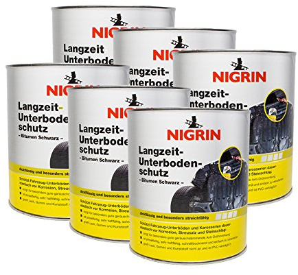 NIGRIN 6X 74061 Langzeit-Unterbodenschutz Bitumen schwarz 2,5 kg