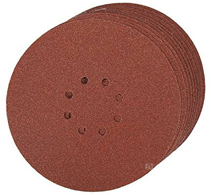 Bynurdda 10 x Hook and Loop 225mm Sanding Disc Sheets 80 Grit Palm Sander Orbital Pads