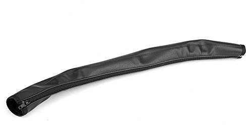 Zerodis Baby Kinderwagen Griff Abdeckung mit Reißverschluss Griffbezug Zubehör Staubdicht PU Lederbezug Armlehnenabdeckung Schutzabdeckung Anti-Rutsch-Antistatik Schwarz