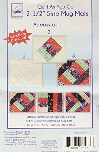 June Tailor Inc JT-1471 Quilt As You Go Mug Mat 2-1/2in Strips Craft, None