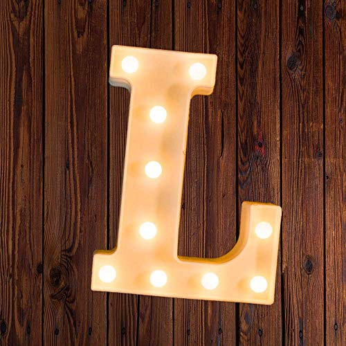 Ulalaza Black & White LED leuchten Zeichen 2xAA batteriebetriebene Brief Festzelt für Hochzeit Geburtstag Party Weihnachten Lampe Nachtlicht