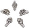 Pandahall 5 x Eispickel und Knebelhaken aus Platinmessing, 12 x 6,5 mm, baumelnder Charm-Anhänger, Verbindungsstücke für Schmuckherstellung