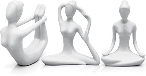 SHANTI NATION - Shanti Art - Set aus schönen Yoga Figuren - ideal zur Deko - hochwertig verpackt - für Joga, Pilates, Meditation - auch als Geschenk zu Geburtstag und Weihnachten