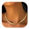 PROSTEEL Choker Collana a Girocollo Donna a Catena Serpente Piatta 5 mm, Lunghezze Regolabile 38-47 cm, Acciaio Placcato Oro, Oro, Hip Hop Punk Rap (con Confezione)
