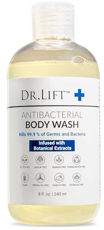 Dr. Lift Gel de ducha antibacteriano de 8 onzas, suave y eficaz | Aroma refrescante, ácido cítrico, fórmula hidratante hidratante, sin parabenos ni ftalatos