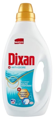 Dixan Detersivo Liquido per Lavatrice, Antiodore, 18 Lavaggi