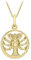 Carissima Gold Damen-Anhänger Sternzeichen Krebs rund Gelbgold diamantiert 9kt an Flachpanzerkette Gelbgold diamantiert 9kt 20 46cm