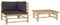 vidaXL Salon de Jardin 3 pcs avec Coussins Mobilier de Patio Meubles de Terrasse Mobilier de Jardin Meubles d'Extérieur Gris Foncé Bambou