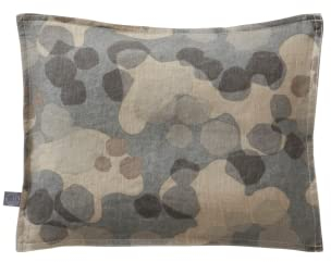 Jotex Mini Baby Kopfkissenbezug, 100% Leinen, Grau/Grün, 35x28 cm