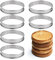YHSWIN 6 Stück Muffinringe, Professionelle Tortenring Dessertringe, Edelstahl Backringe Kuchenring für die Herstellung von Keksen, Pfannkuchen, Eiermuffins (Innendurchmesser 8 cm)
