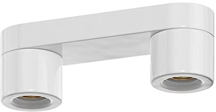 ledscom.de Deckenleuchte ELEKTRA, 2-flammig, Porzellan, weiß glänzend, 2x E27 max. 60W