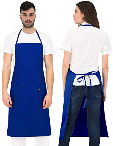 PALLTEX Borago Kochschürze Männer Kochschürze Damen Schürze Damen Schürze Herren für Kochen Basteln Malen Backen (Königsblau)