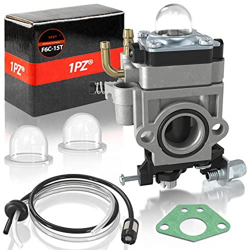1PZ F6C-15T Vergaser Kit 15mm für 52cc 49cc 47cc 43cc 2-Takt Motorsense Trimmer Motor mit Primer Birne Dichtung Benzinfilter