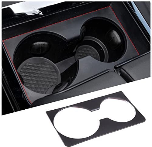METYOUCAR Car Drink Holder Panel Cover Trim, Water Cup Holder Frame Cover Panel Trim for LR Range Rover Evoque 2020 (Matt Black)