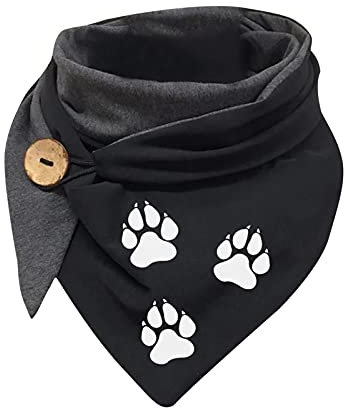 Dreieck Schal Damen Winter Warm Kuschelig Elegant Winterschal Warm Dreieck Knopfschal Blumen Mit Knopf Muster Weich Herbst Winter Baumwolle Dreieckstuch Halstuch Schal Poncho