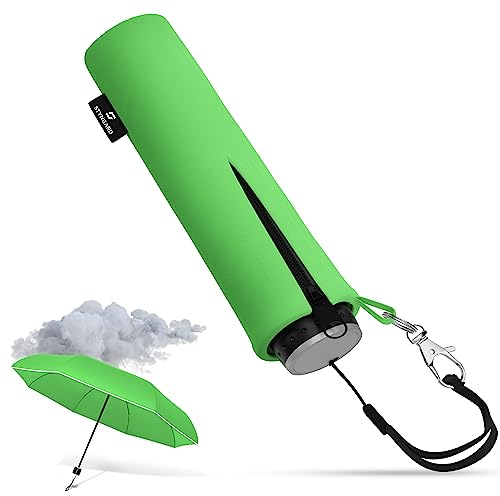 STYNGARD Regenschirm Kinder mit Sicherheitsreflektoren und Reflektorband - Kinder Regenschirm Mädchen & Junge - Kinderschirm - Schirm für Schulranzen Modell STOCKHOLM (Grün)