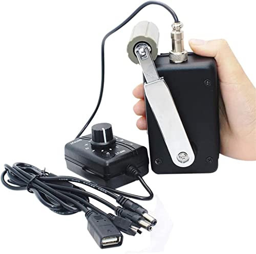 Tragbarer Generator mit Kurbel 30 W 0-28 V, tragbarer Generator, Telefon-Ladegerät, Notfall-Dynamo, Notfallstromgenerator für Handy, Ordin-Stromversorgung