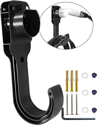 JULIK Support Montage Mural Câble Recharge Voiture électrique de Type 2 | EV Support de Chargeur | Type 2 Organiseur de Câble de Chargement | Type 2 Wallbox Support de Câble de Charge