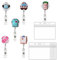 Porta Badge Infermiere Medico Retrattile Bobina Clip Portabadge Badge Holder Nurse Infermiere Accessori Regalo per Infermiere Dottore Insegnanti Studenti (Blu&Rosa)